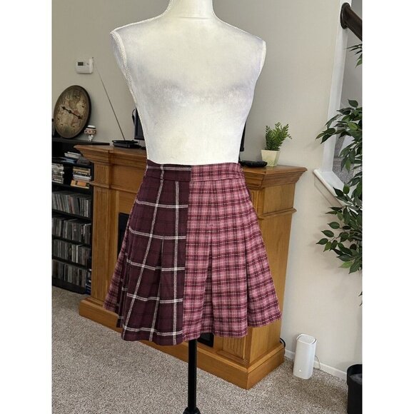 Hollister Plaid Mini Skirt Ultra High Rise Size XS 90s Y2K Clueless Preppy - Picture 2 of 7